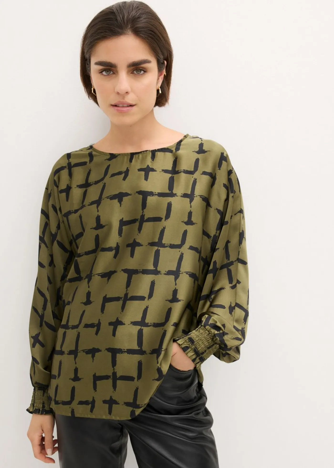 Sale Blusa tipo túnica con mangas de murciélago Mujer Camisas Y Blusas