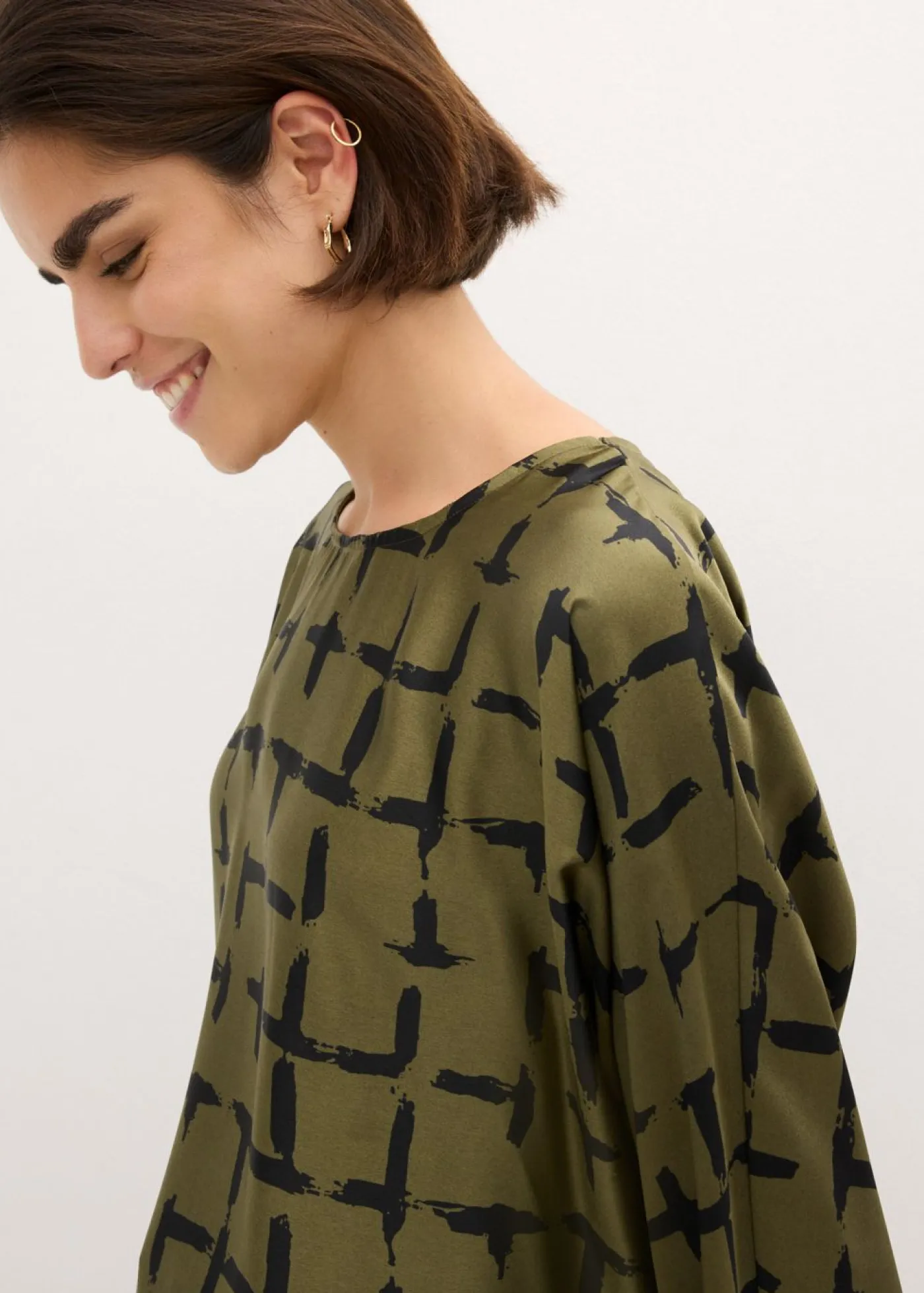 Sale Blusa tipo túnica con mangas de murciélago Mujer Camisas Y Blusas