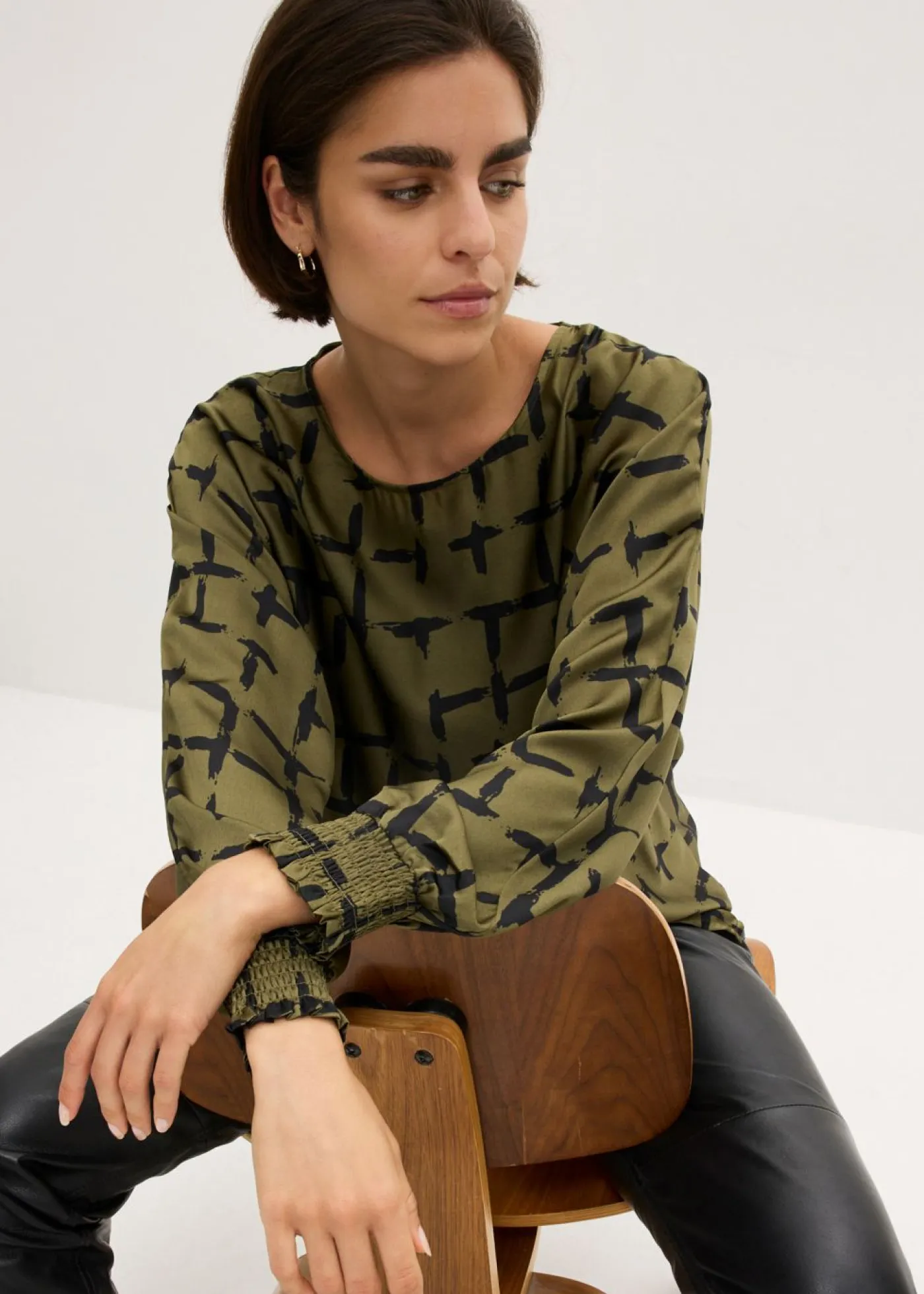 Sale Blusa tipo túnica con mangas de murciélago Mujer Camisas Y Blusas