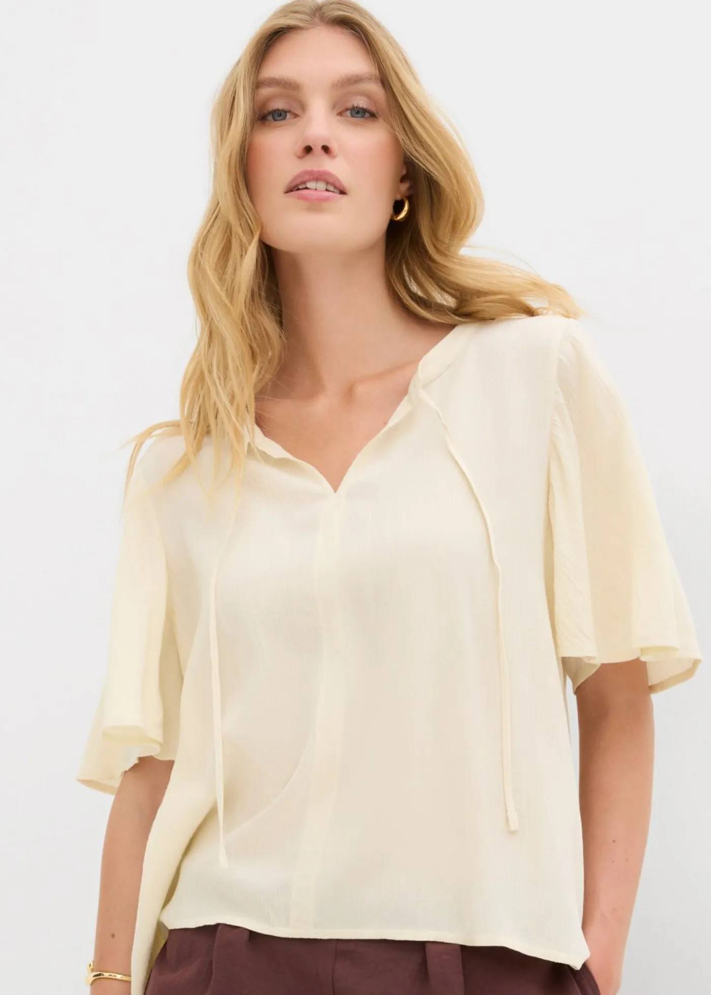 Hot Blusa tipo túnica con mangas de murciélago Mujer Camisas Y Blusas