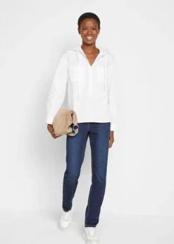 Blusa tipo túnica de algodón orgánico puro Mujer Camisas Y Blusas