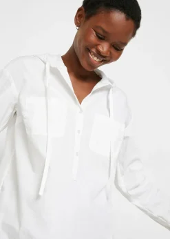 Blusa tipo túnica de algodón orgánico puro Mujer Camisas Y Blusas