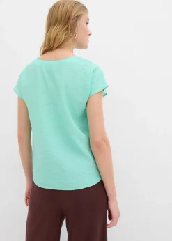 Hot Blusa tipo túnica de mezcla de viscosa fluida Mujer Camisas Y Blusas