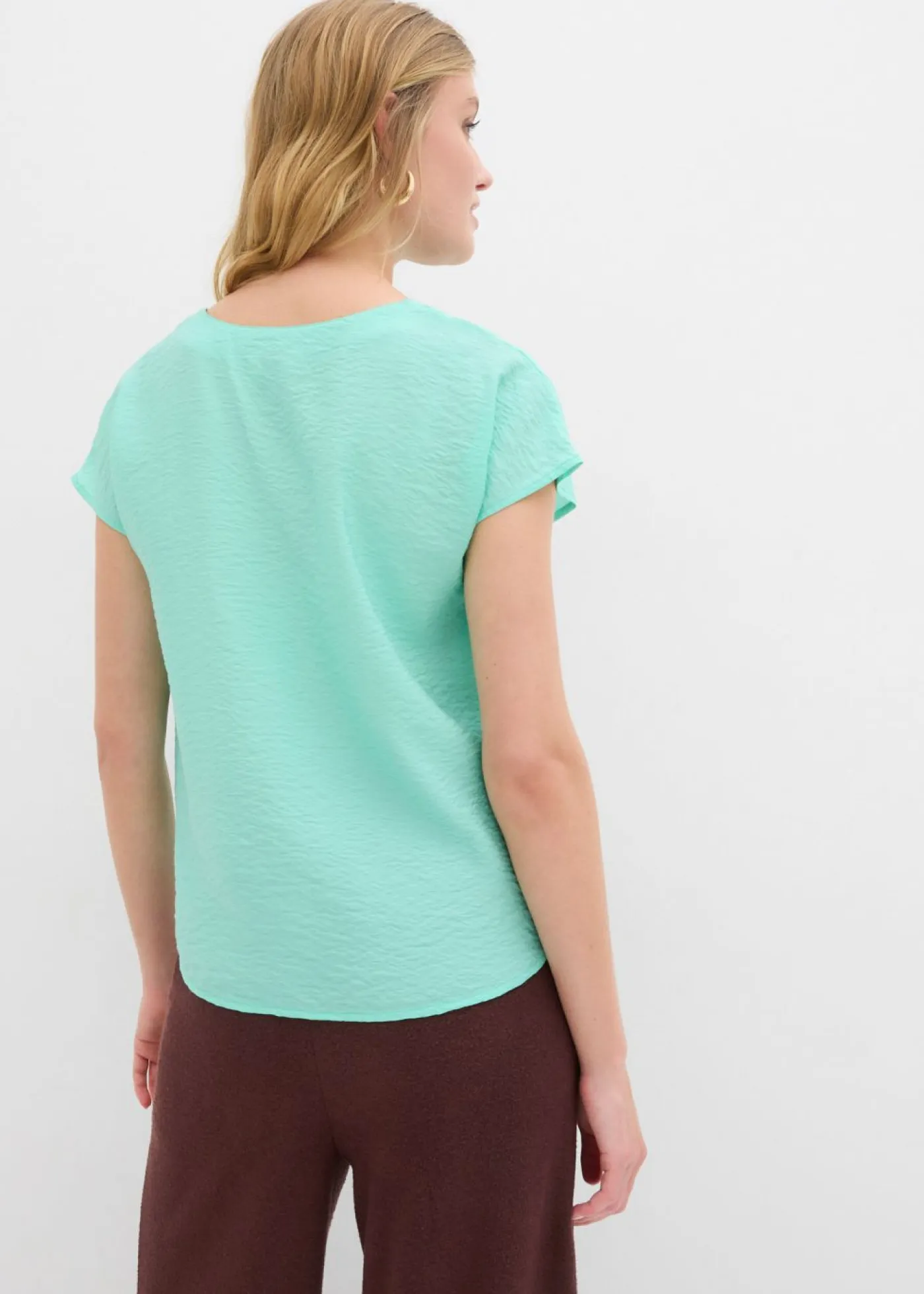 Hot Blusa tipo túnica de mezcla de viscosa fluida Mujer Camisas Y Blusas