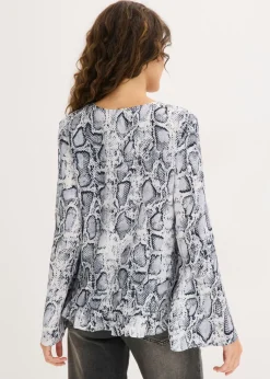 Clearance Blusa tipo túnica de satén vaporoso Mujer Camisas Y Blusas