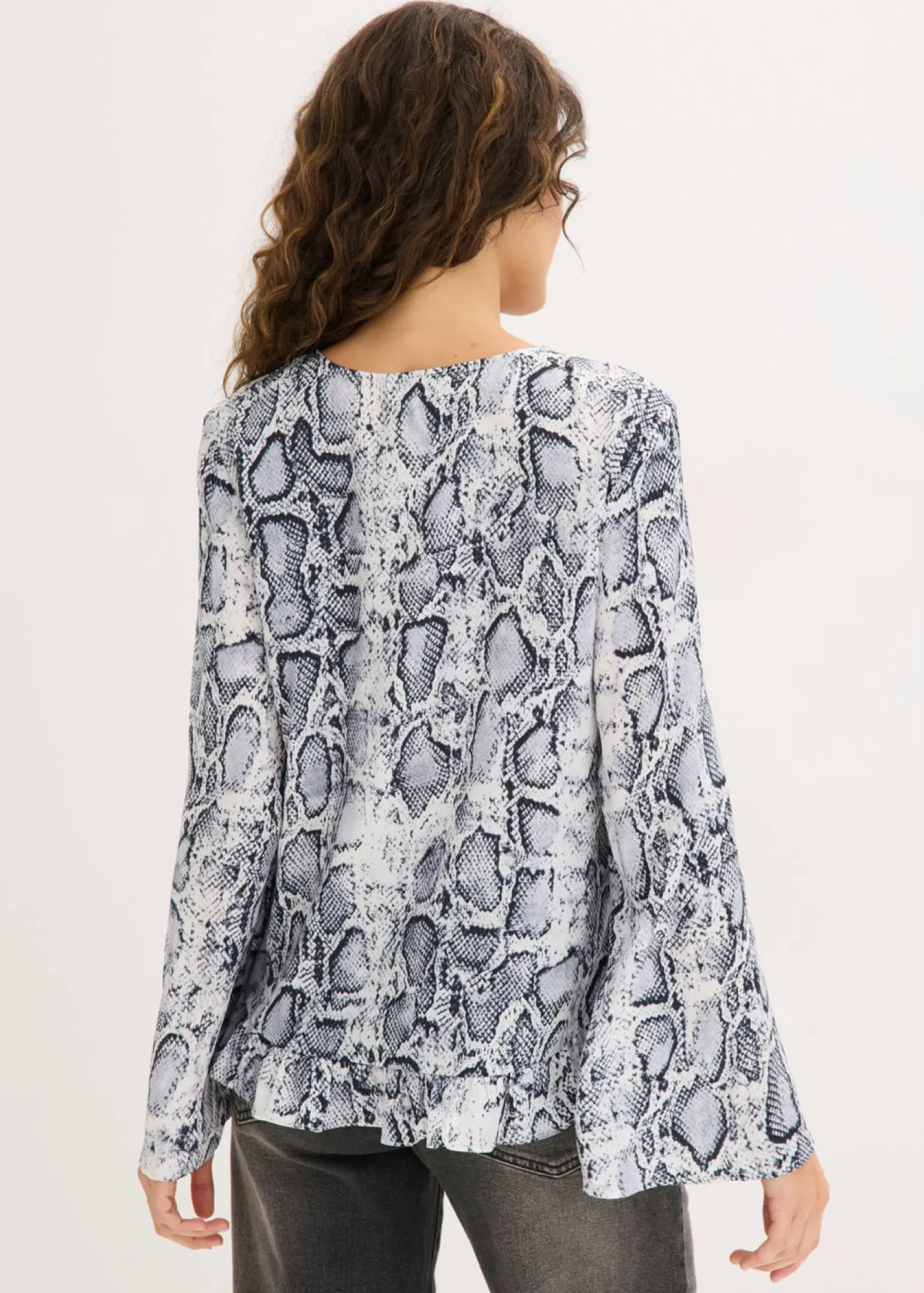 Clearance Blusa tipo túnica de satén vaporoso Mujer Camisas Y Blusas