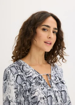 Clearance Blusa tipo túnica de satén vaporoso Mujer Camisas Y Blusas