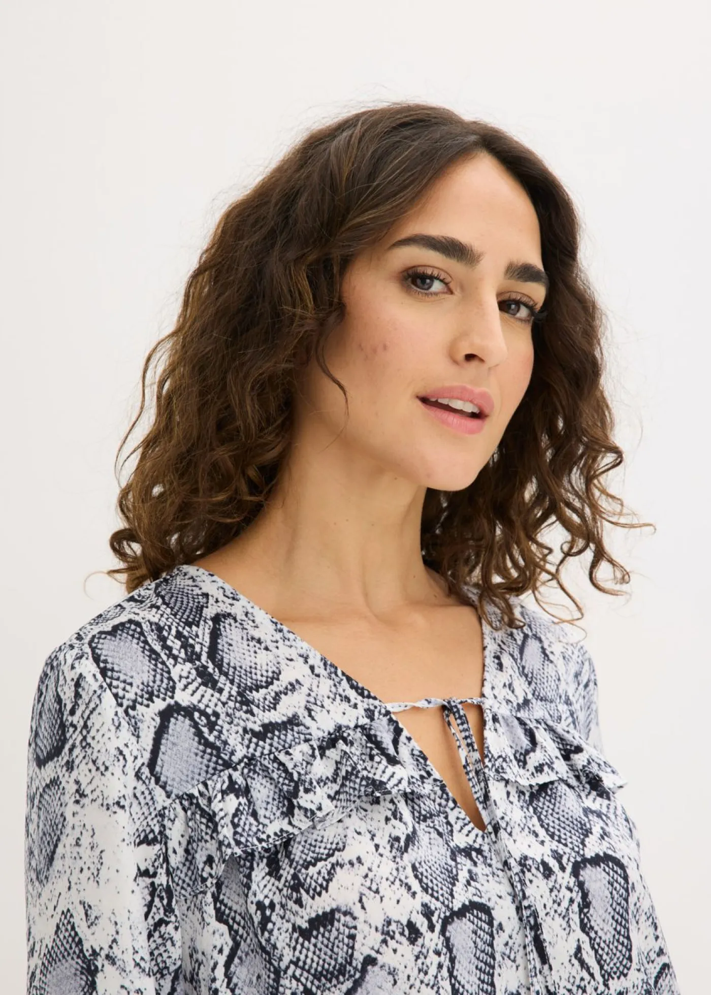 Clearance Blusa tipo túnica de satén vaporoso Mujer Camisas Y Blusas