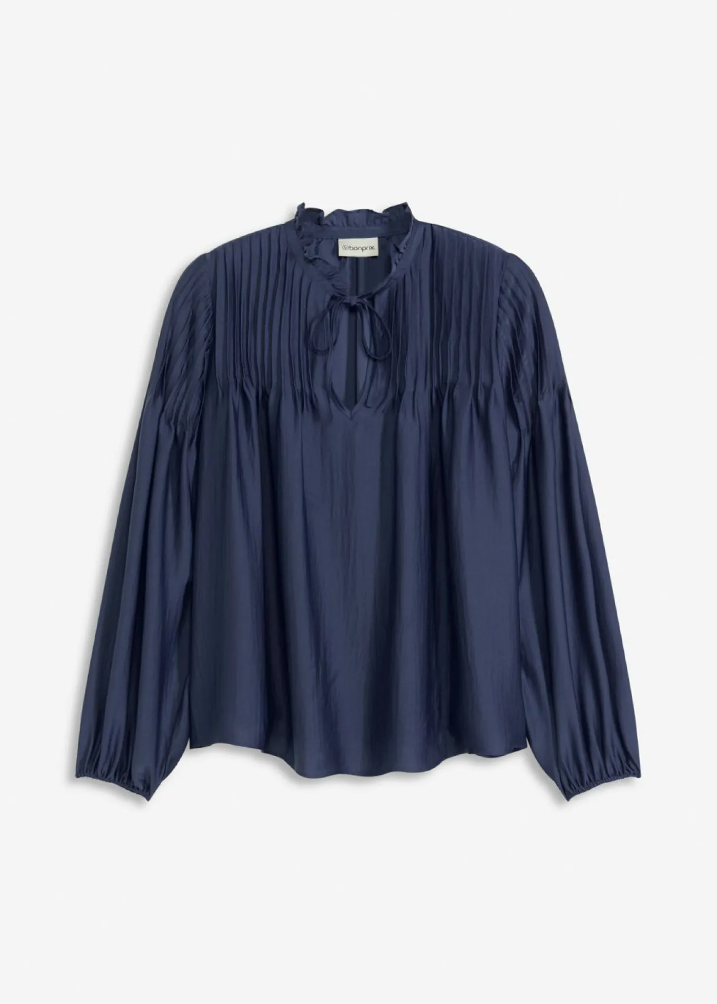 Sale Blusa tipo túnica de satén brillante con ribetes Mujer Camisas Y Blusas