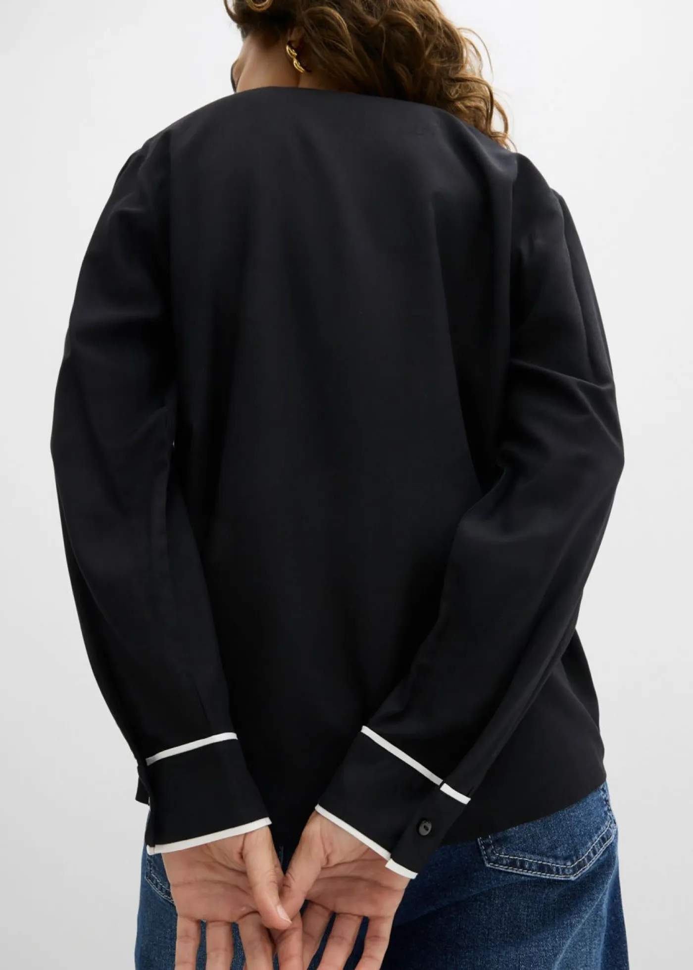 New Blusa tipo túnica de viscosa fluida Mujer Camisas Y Blusas