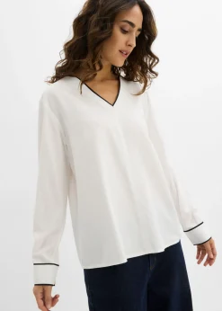 Outlet Blusa tipo túnica de viscosa fluida Mujer Camisas Y Blusas