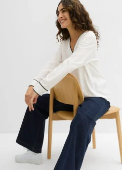 Outlet Blusa tipo túnica de viscosa fluida Mujer Camisas Y Blusas