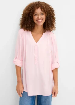 Sale Blusa tipo túnica de viscosa suave Mujer Camisas Y Blusas