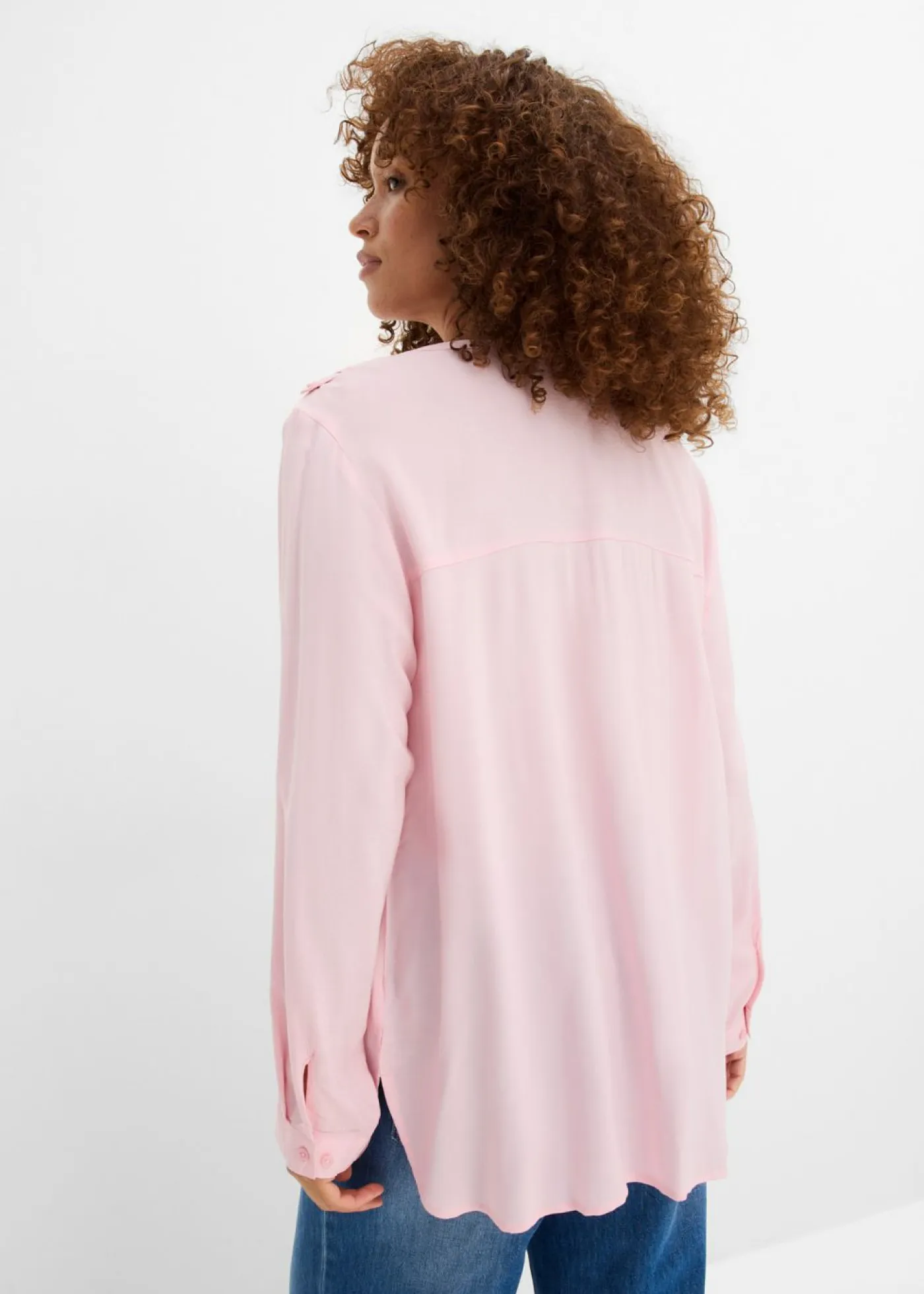 Sale Blusa tipo túnica de viscosa suave Mujer Camisas Y Blusas