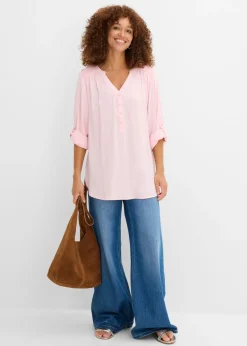 Sale Blusa tipo túnica de viscosa suave Mujer Camisas Y Blusas