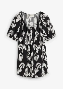 Best Blusa tipo túnica de viscosa arrugada Mujer Conjuntos De Ropa|Camisas Y Blusas