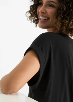 New Blusa tipo túnica de viscosa pura Mujer Camisas Y Blusas