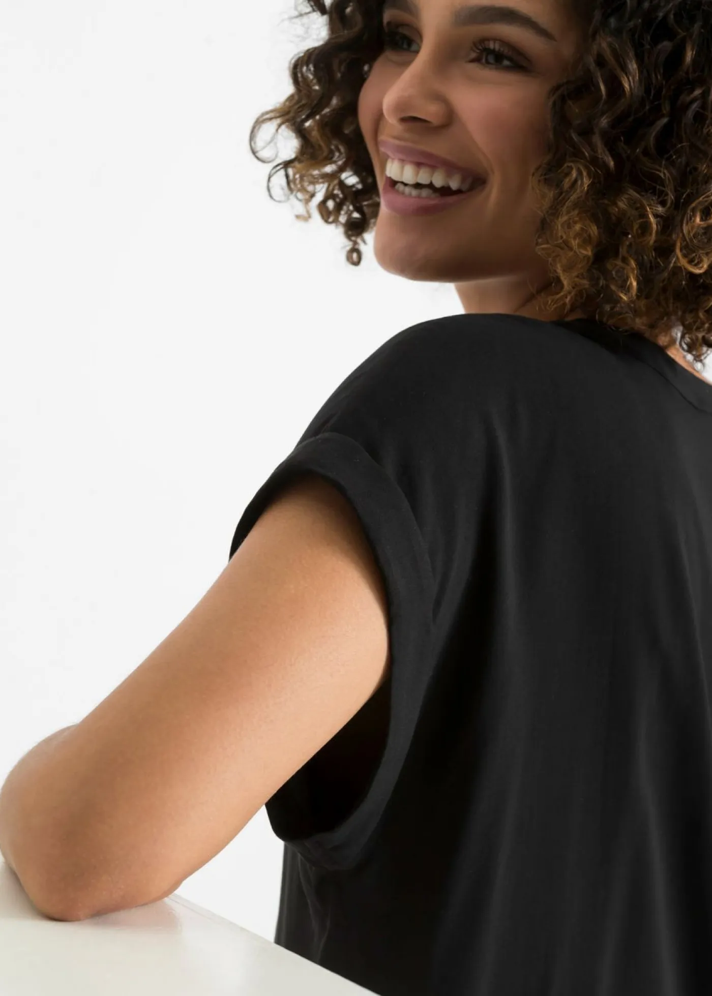 New Blusa tipo túnica de viscosa pura Mujer Camisas Y Blusas