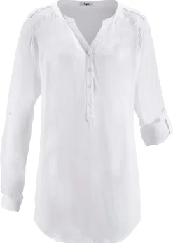 Best Blusa tipo túnica de viscosa suave Mujer Camisas Y Blusas