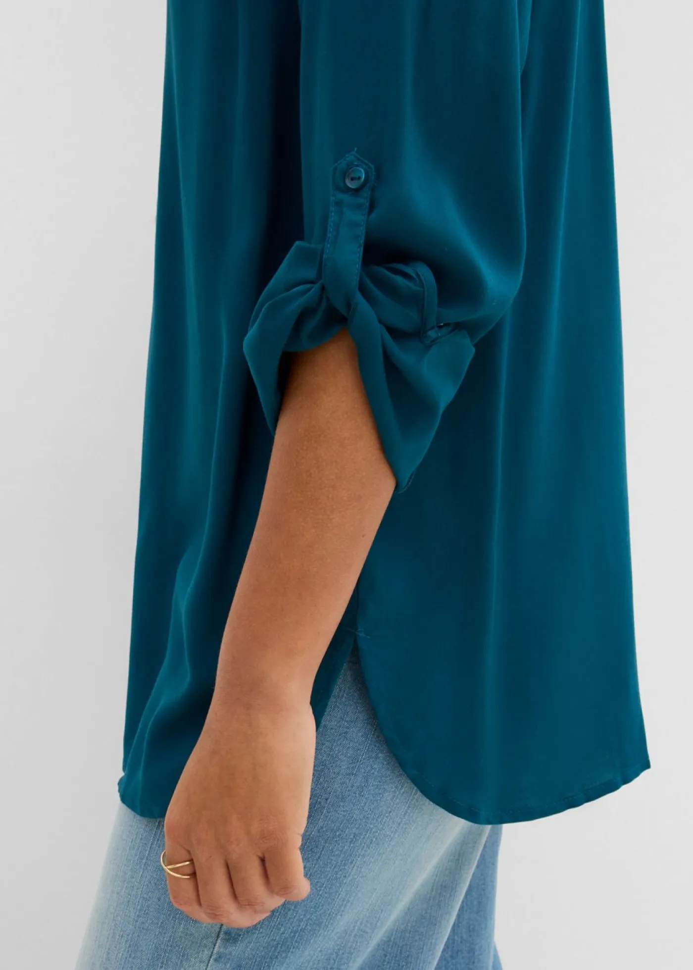 New Blusa tipo túnica de viscosa suave Mujer Camisas Y Blusas