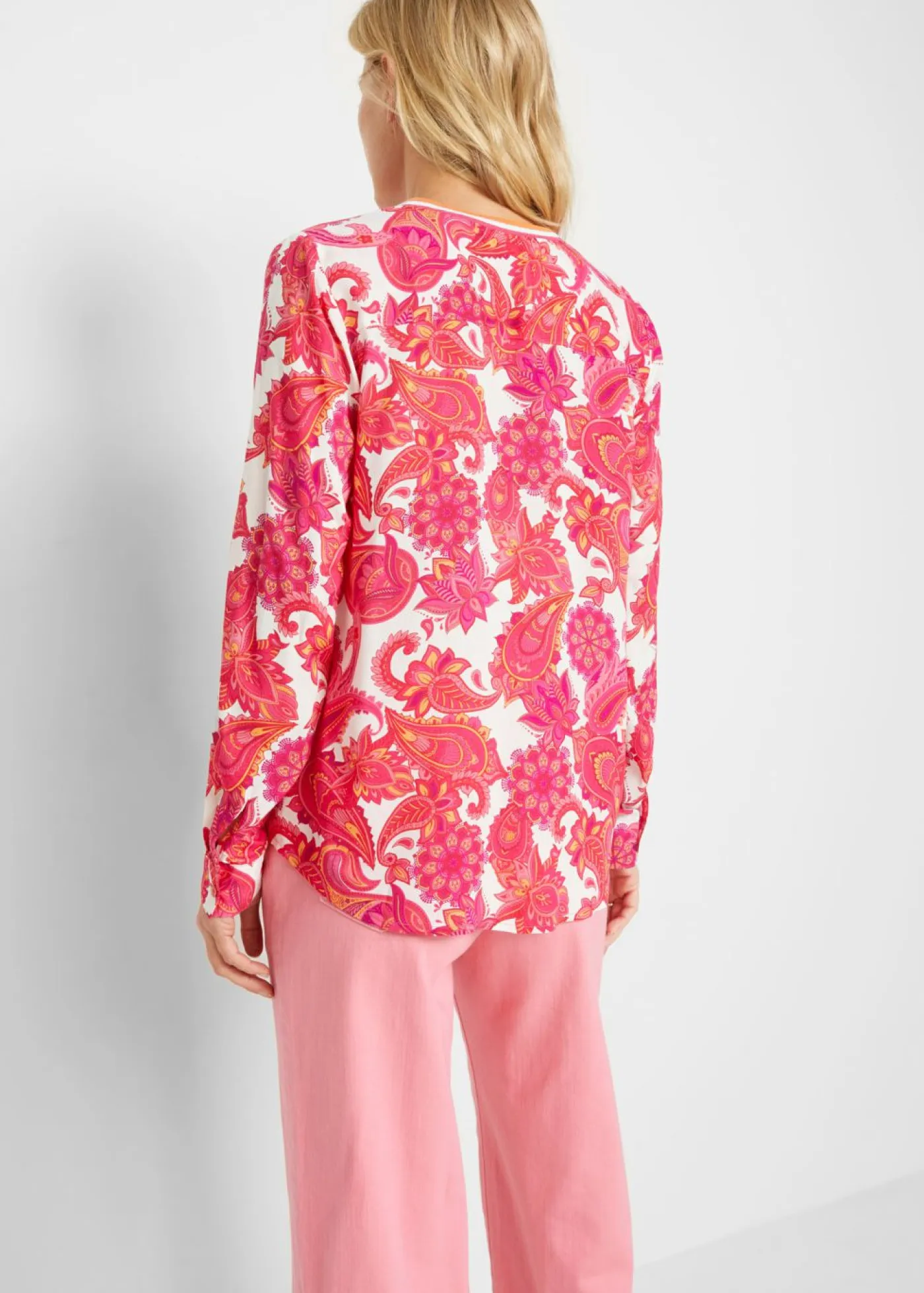Hot Blusa tipo túnica de viscosa fluida Mujer Camisas Y Blusas