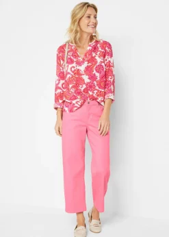 Hot Blusa tipo túnica de viscosa fluida Mujer Camisas Y Blusas