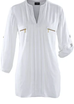 Discount Blusa tipo túnica de viscosa fluida Mujer Camisas Y Blusas