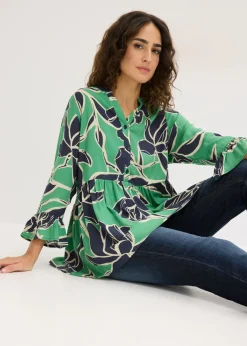 Outlet Blusa tipo túnica de viscosa fluida Mujer Camisas Y Blusas