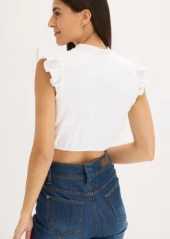 Clearance Blusa tirolesa con cuello alto y volantes en las mangas Mujer Camisas Y Blusas