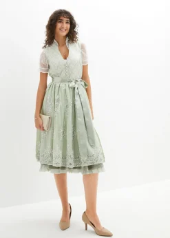 Online Blusa tirolesa con mangas de encaje Mujer Camisas Y Blusas