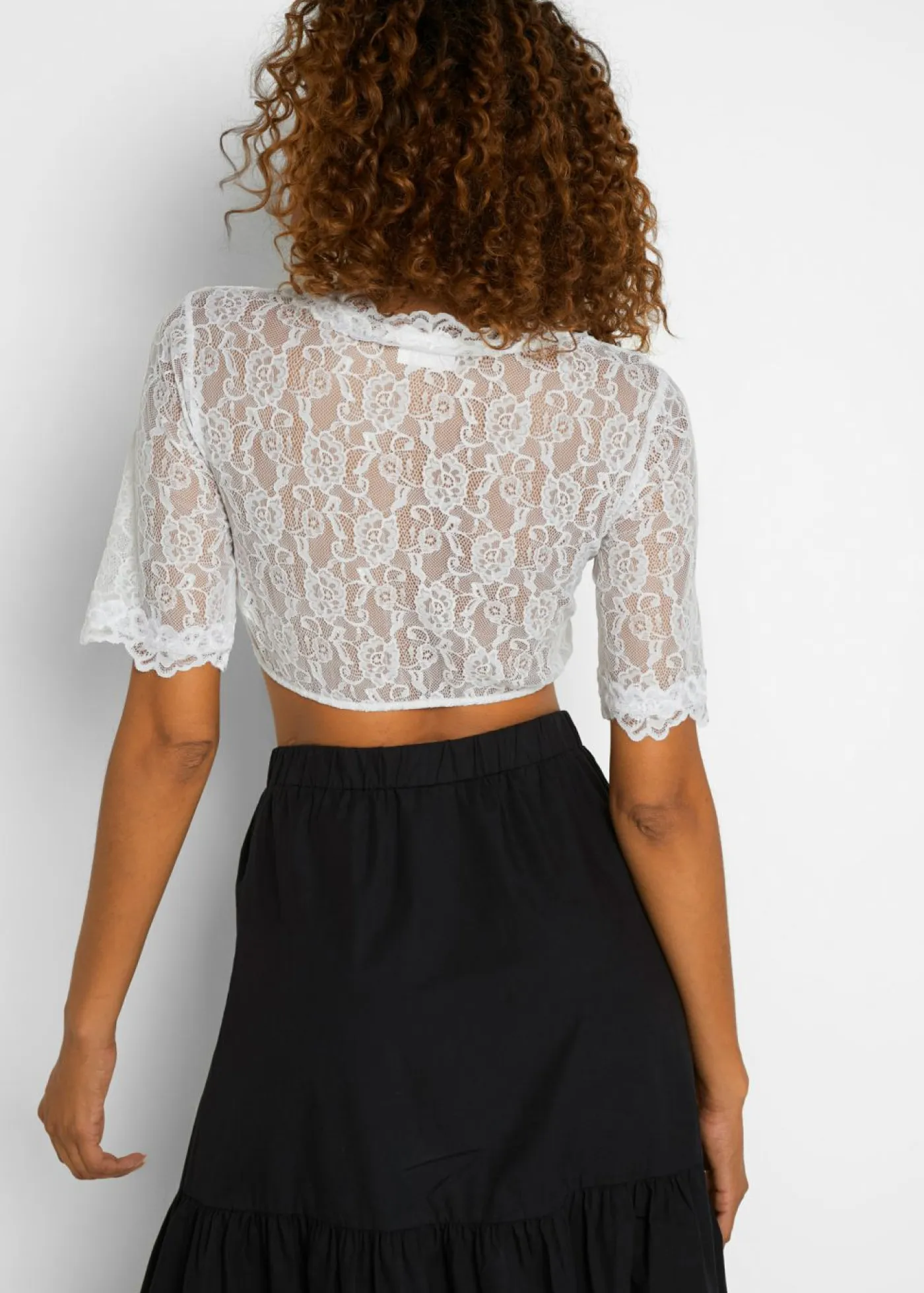 Best Blusa tirolesa de encaje Mujer Camisas Y Blusas
