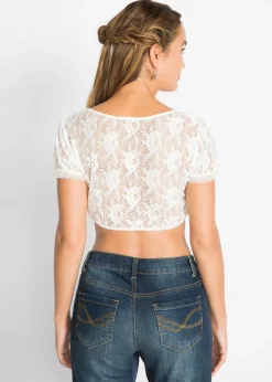 Clearance Blusa tirolesa de encaje Mujer Camisas Y Blusas