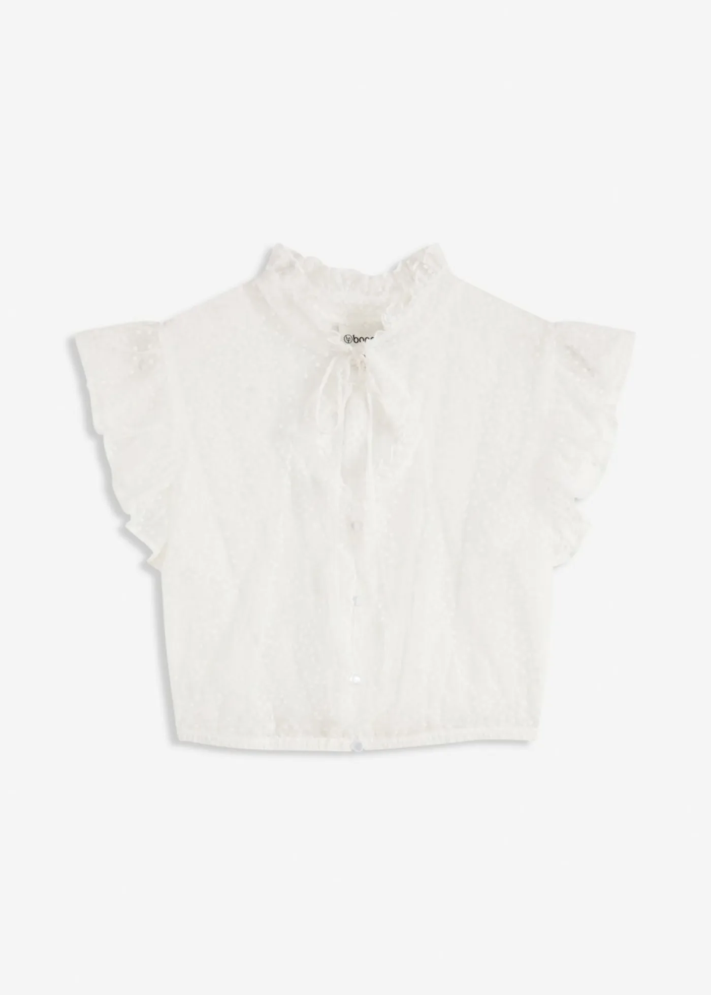 Clearance Blusa tirolesa de tul delicado con estampado de lunares Mujer Camisas Y Blusas
