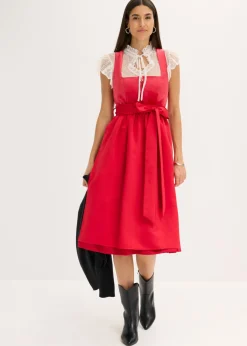 Clearance Blusa tirolesa de tul delicado con estampado de lunares Mujer Camisas Y Blusas