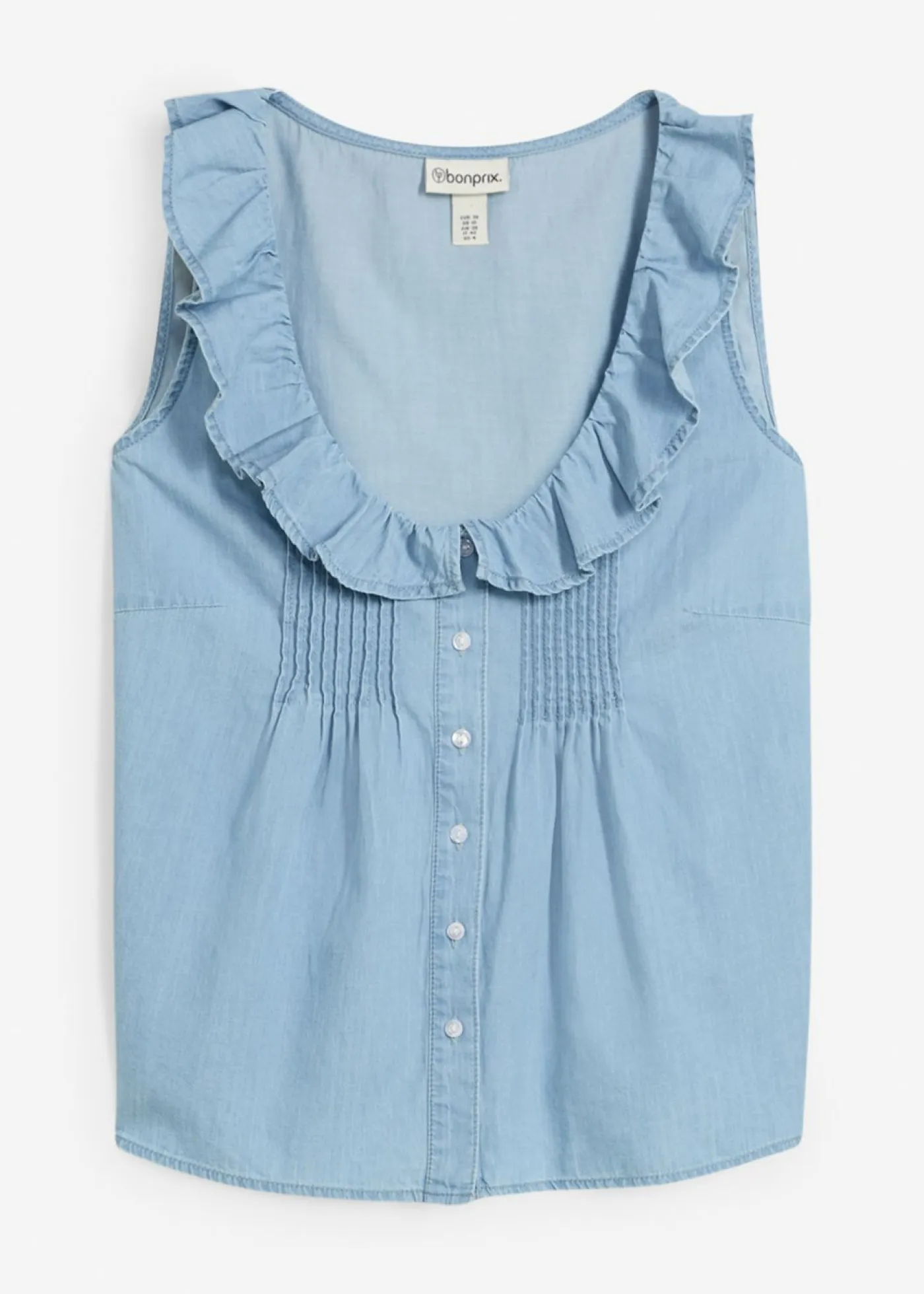 Blusa vaquera de algodón orgánico Mujer Camisas Y Blusas|Camisetas