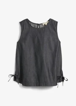 New Blusa vaquera de algodón orgánico Mujer Camisas Y Blusas|Camisetas