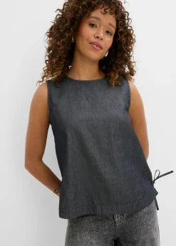 New Blusa vaquera de algodón orgánico Mujer Camisas Y Blusas|Camisetas