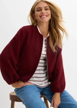 Blusón de bouclé suave Mujer Chaquetas Y Abrigos