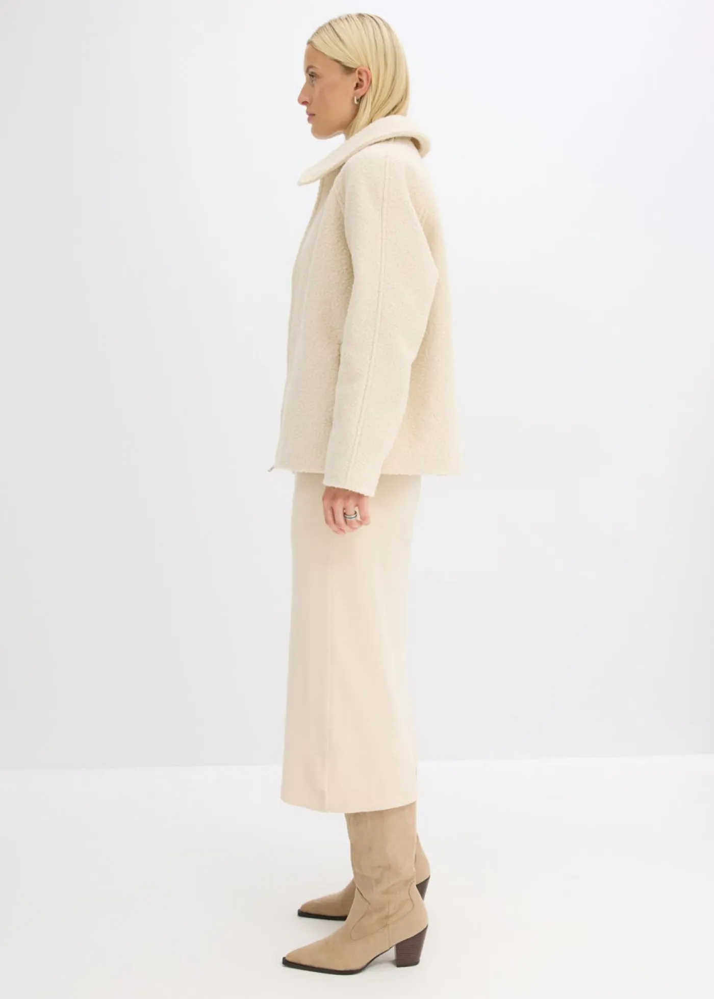Sale Blusón de bouclé suave Mujer Chaquetas Y Abrigos