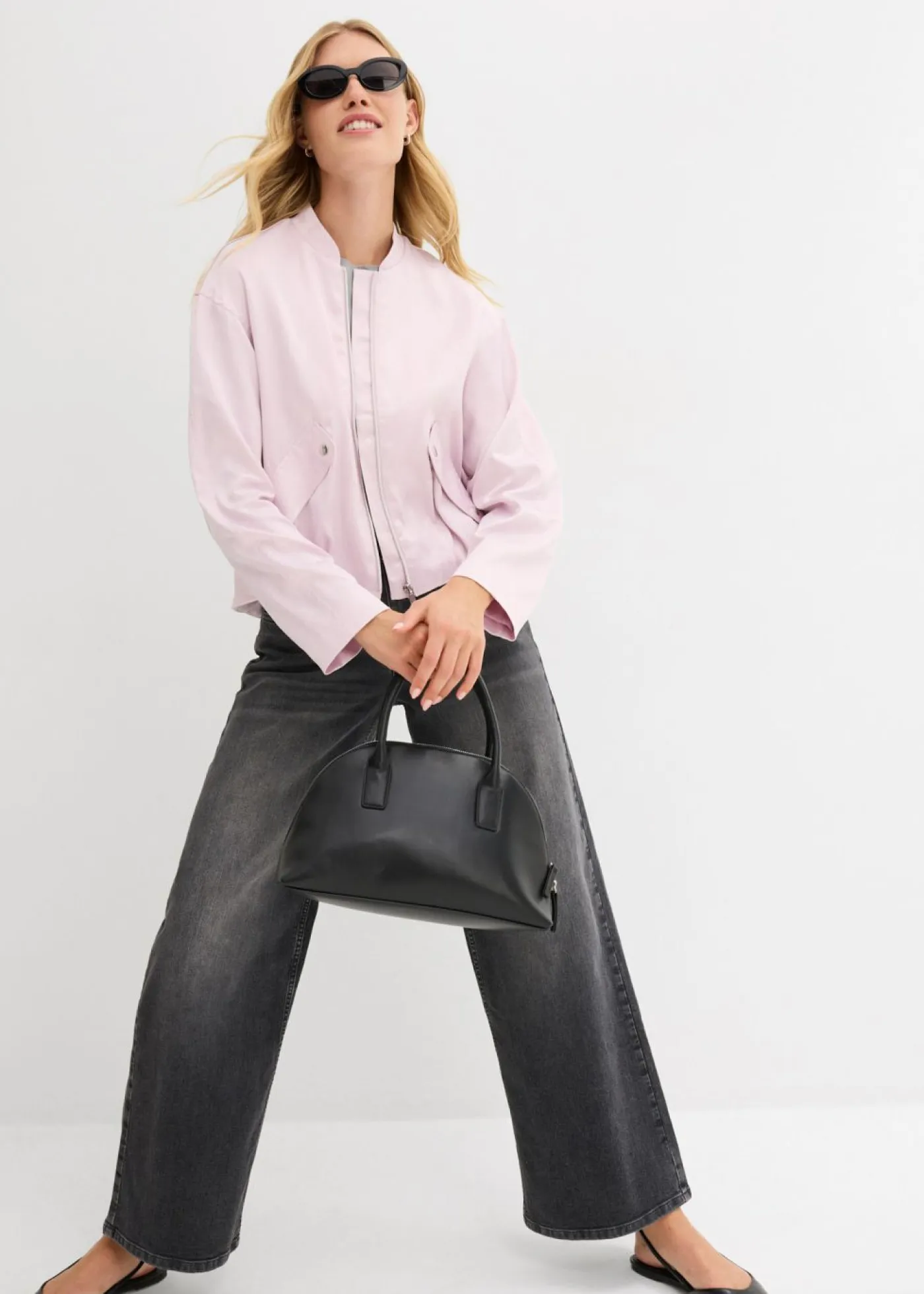 Outlet Blusón suave de mezcla de viscosa brillante Mujer Esenciales|Chaquetas Y Abrigos