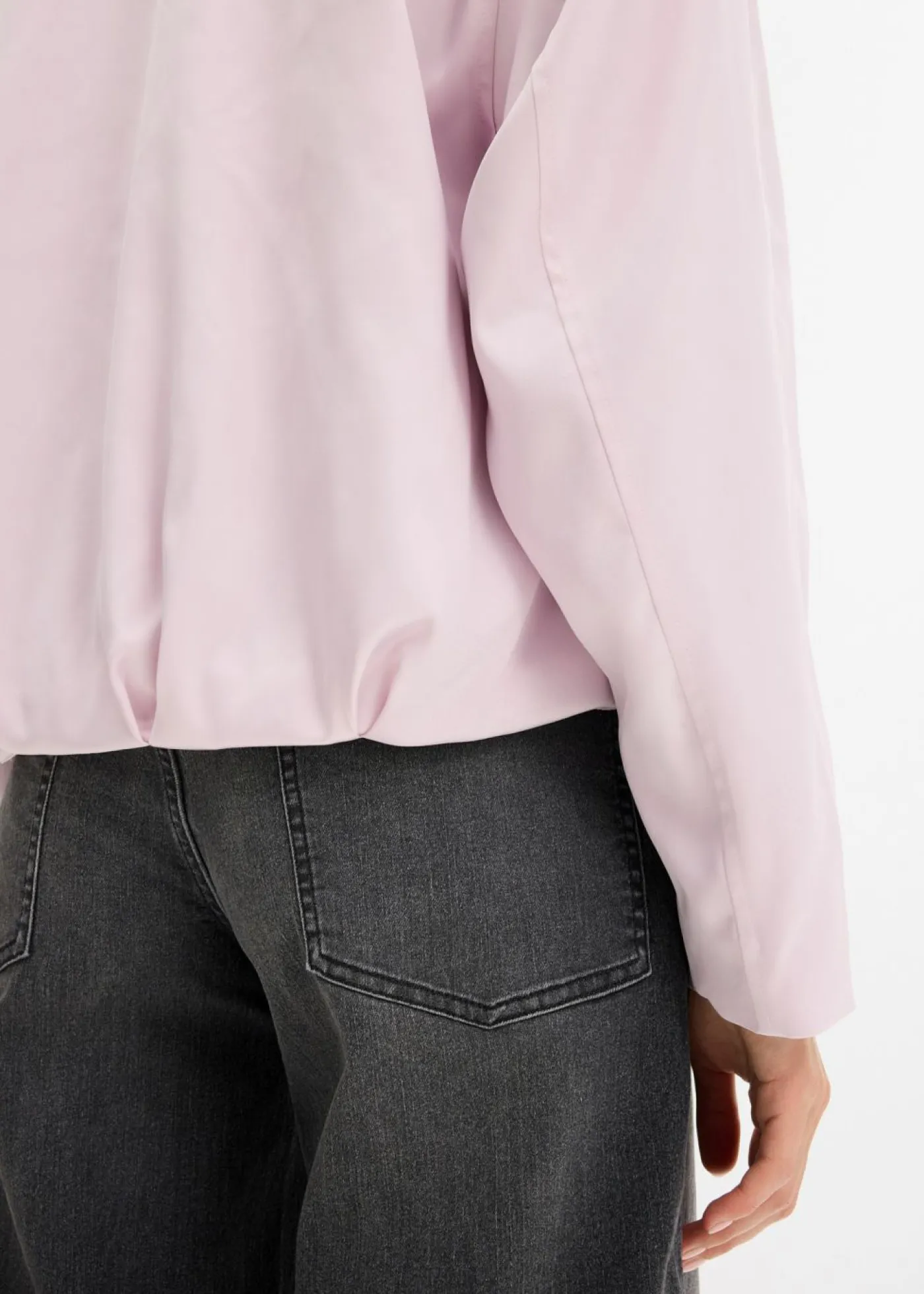 Outlet Blusón suave de mezcla de viscosa brillante Mujer Esenciales|Chaquetas Y Abrigos