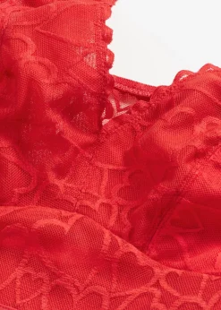 Hot Body con efecto moldeador medio y encaje de corazones Mujer Bodies|Ropa Interior Moldeadora