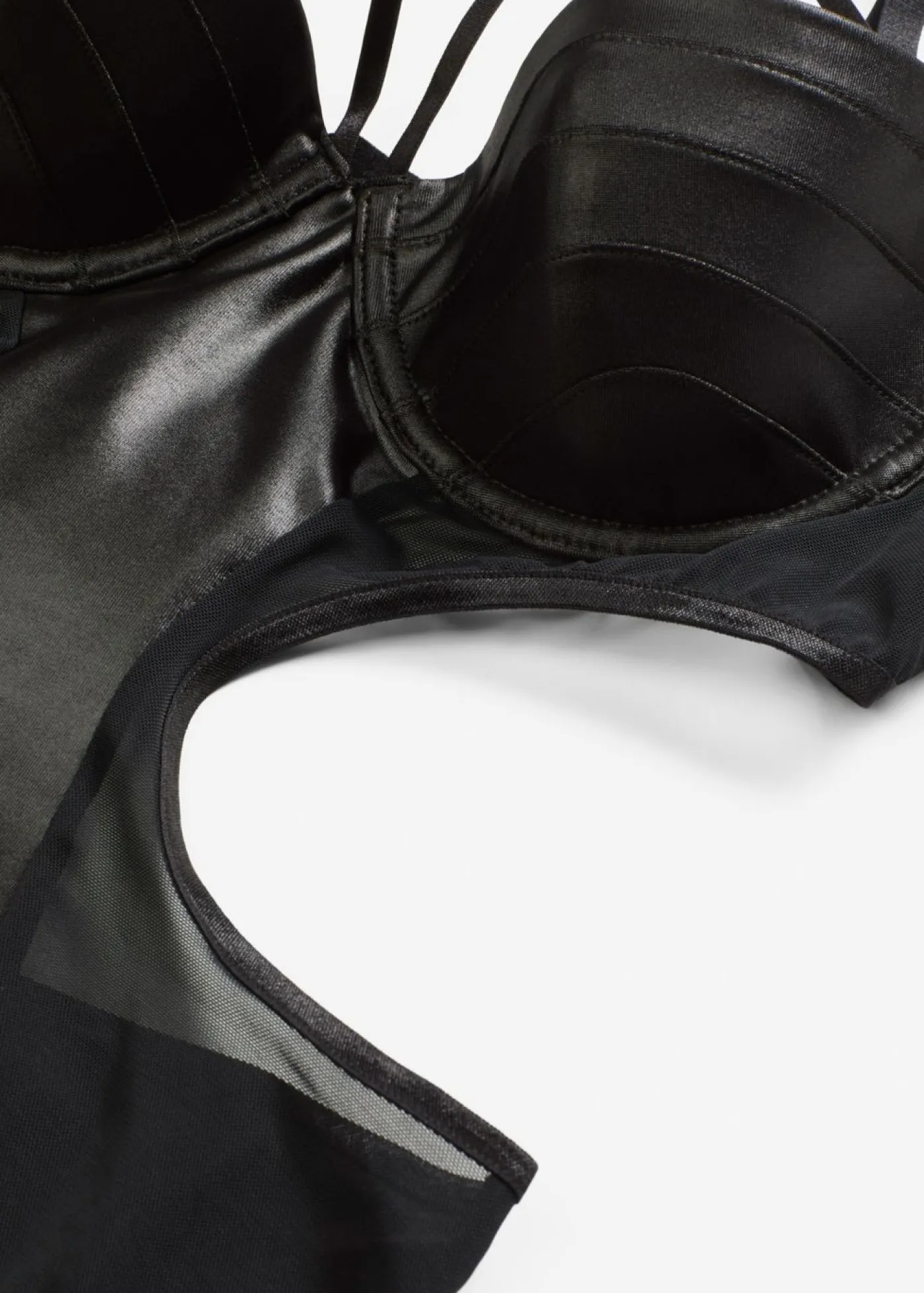 Best Body con tanga con abertura y efecto mojado Mujer Sujetadores De Copa E A H|Lencería Sexy
