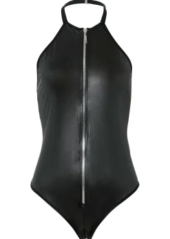 New Body con tanga con abertura y diseño mojado Mujer Lencería Sexy