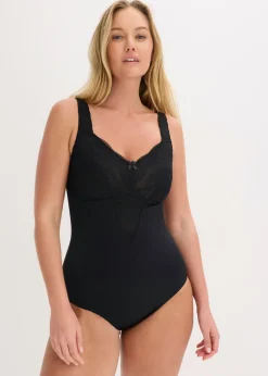 Sale Body sin aros con efecto moldeador medio y encaje Mujer Bodies|Ropa Interior Moldeadora