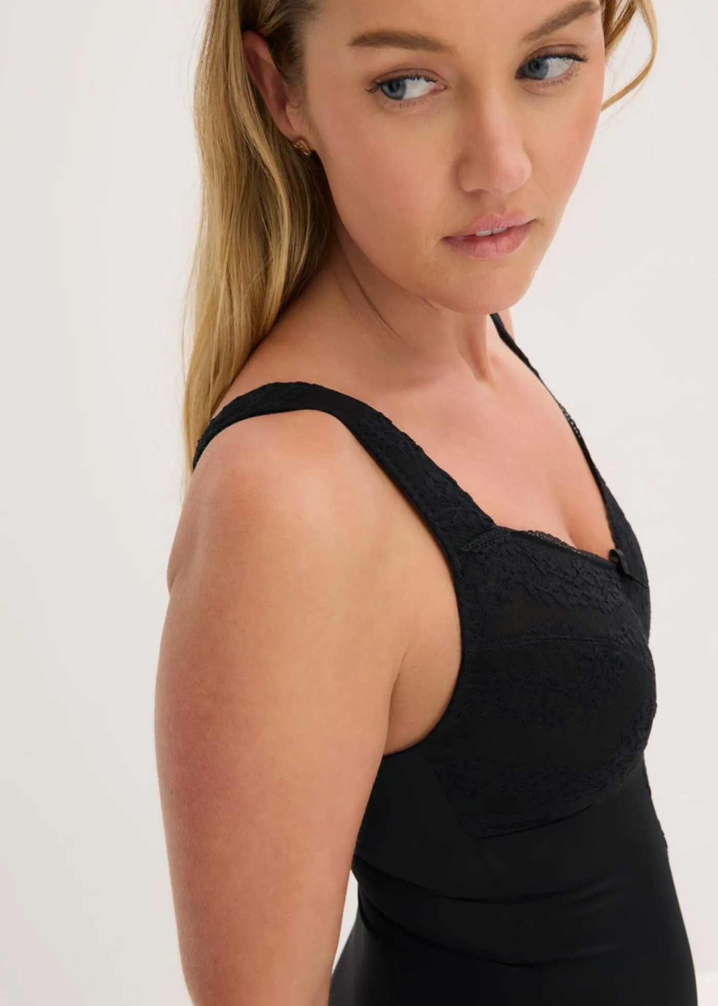 Sale Body sin aros con efecto moldeador medio y encaje Mujer Bodies|Ropa Interior Moldeadora