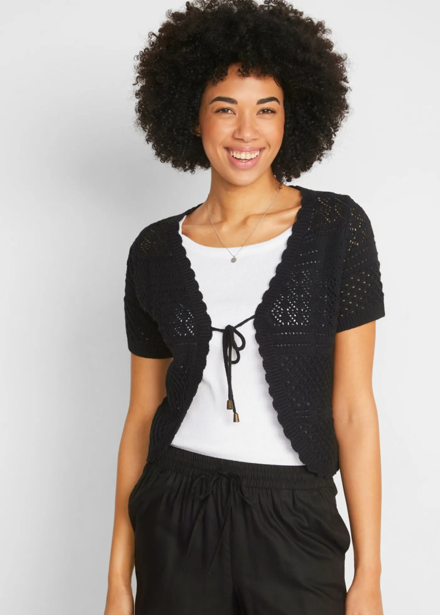 Online Bolero corto de ganchillo Mujer Chaquetas Y Abrigos|Ropa De Punto