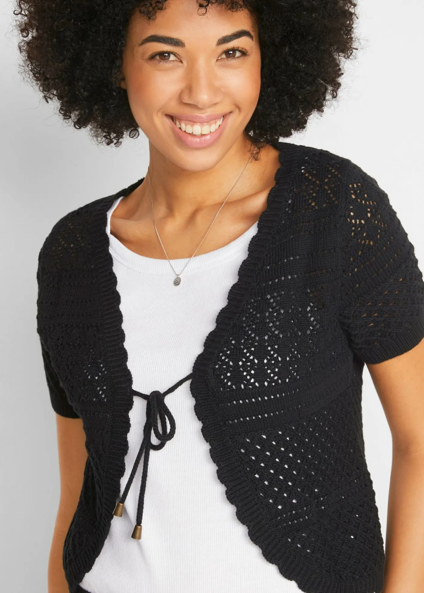 Online Bolero corto de ganchillo Mujer Chaquetas Y Abrigos|Ropa De Punto