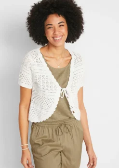 Outlet Bolero corto de ganchillo Mujer Chaquetas Y Abrigos|Ropa De Punto