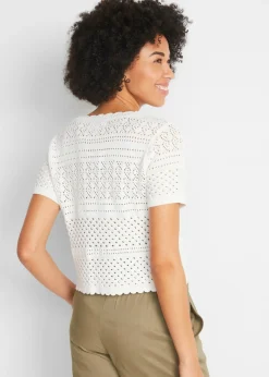 Outlet Bolero corto de ganchillo Mujer Chaquetas Y Abrigos|Ropa De Punto